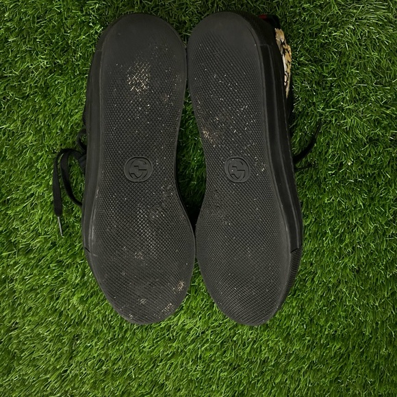 GUCCI “Tiger” Leather High Top Lace Up Shoes Size 10 - Picture 3 of 5